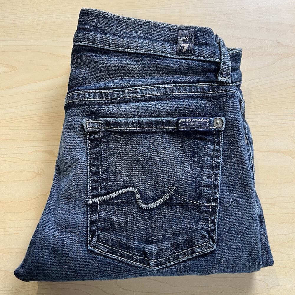 7 For All Mankind Jeans Womens Size 28 Skinny Low Stretch Distressed Roxanne